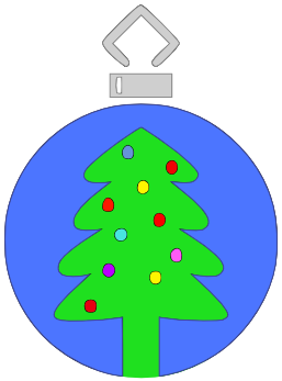 tree ornament 11 blue