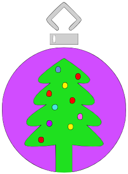 tree ornament 11 purple