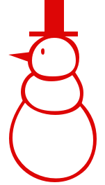 snowman 3 red