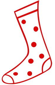 stocking 2 red