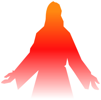 Jesus red silhouette