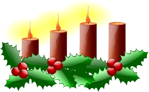 Advent candle 3 lit