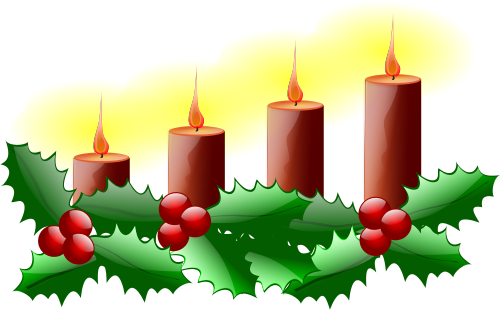 Advent candle 4 lit