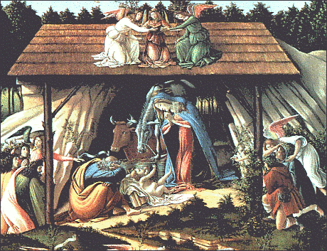 from Mystic Nativity  Botticelli
