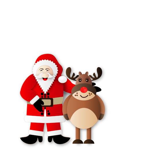 Santa w reindeer
