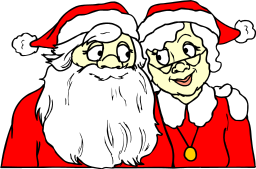 Santa with Mrs Claus