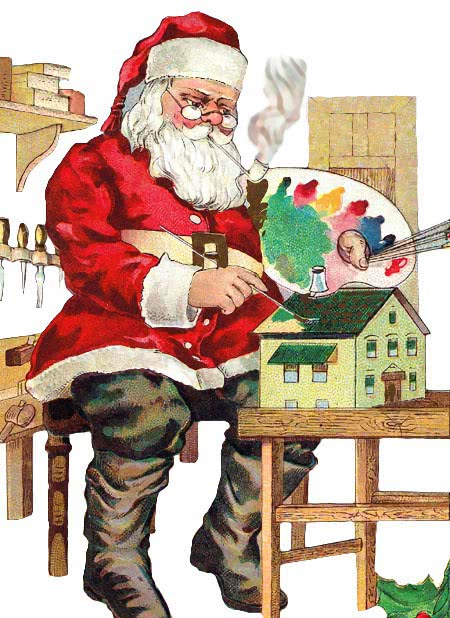 Santa painting dollhouse 1914