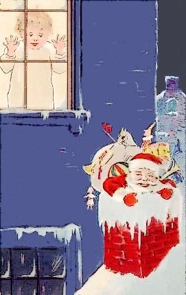 Santa spied on from window 1911