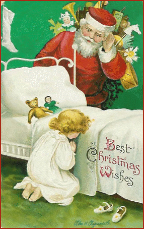 praying child w Santa