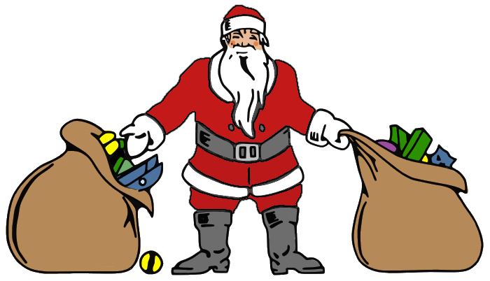 Santa with toy sacks