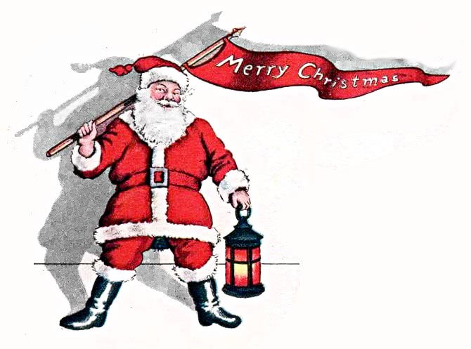 Santa Merry Christmas 1917