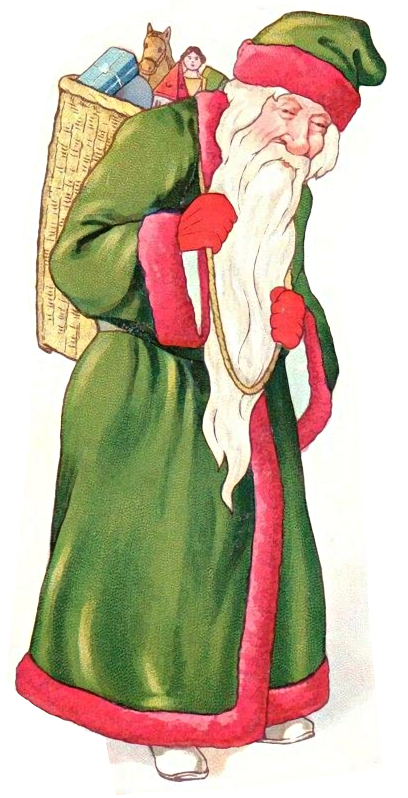 Santa green robe 1908