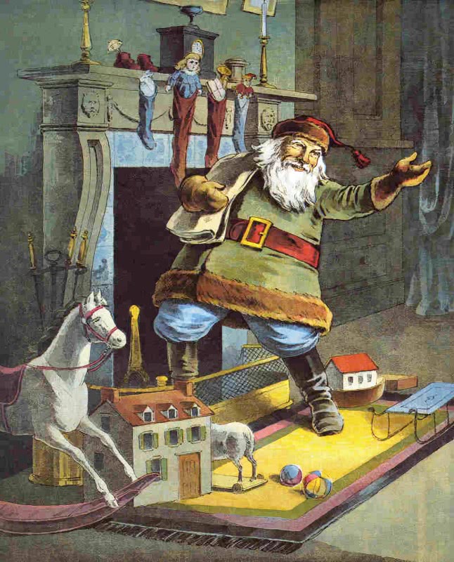 Santa leaving toys 1918