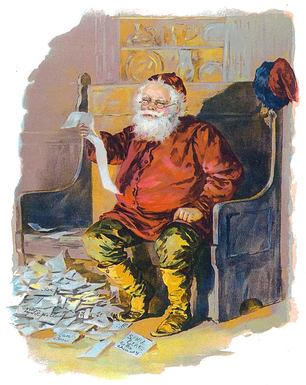 Santa reading mail 1901