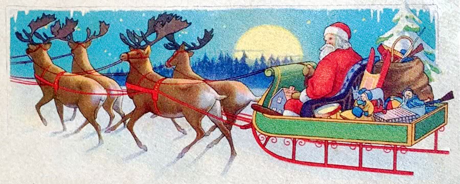Santa sleigh 1915