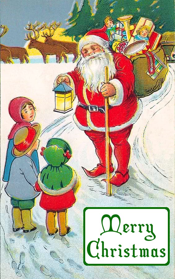 Santa w kids 1916
