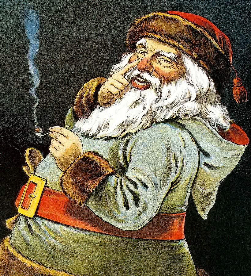 Santa w pipe 1888