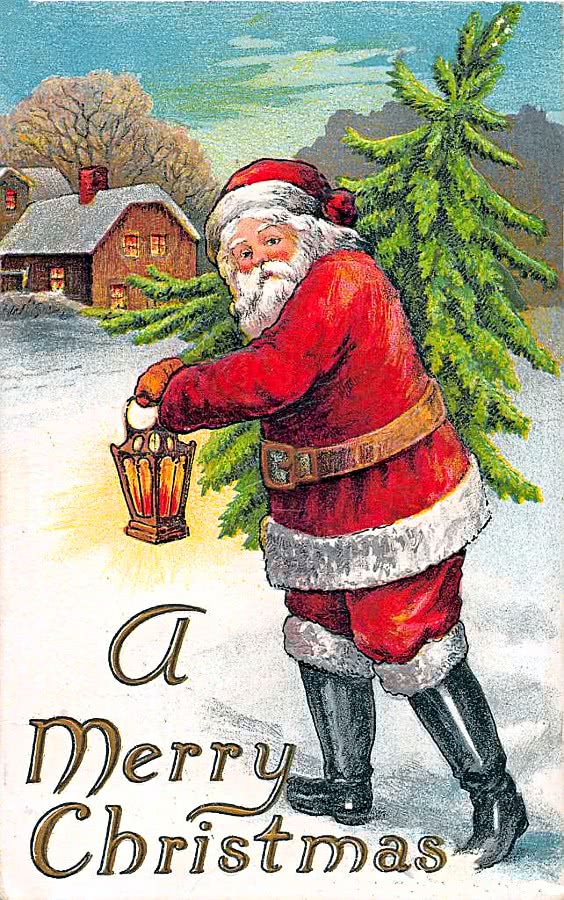 Santa w tree 1908