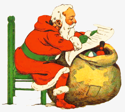 Santa checking list 1912