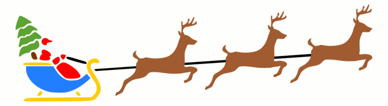 santa sleigh w reindeer 2