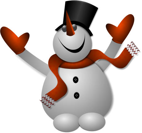 Happy Snowman arms up