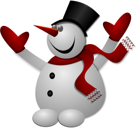 snowman happy arms raised