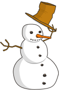 snowman tipping hat