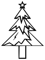 Christmas tree lineart