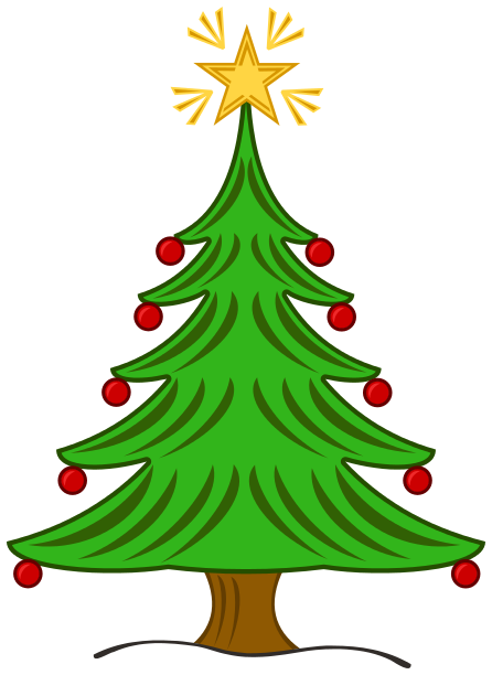 Christmas tree gold star
