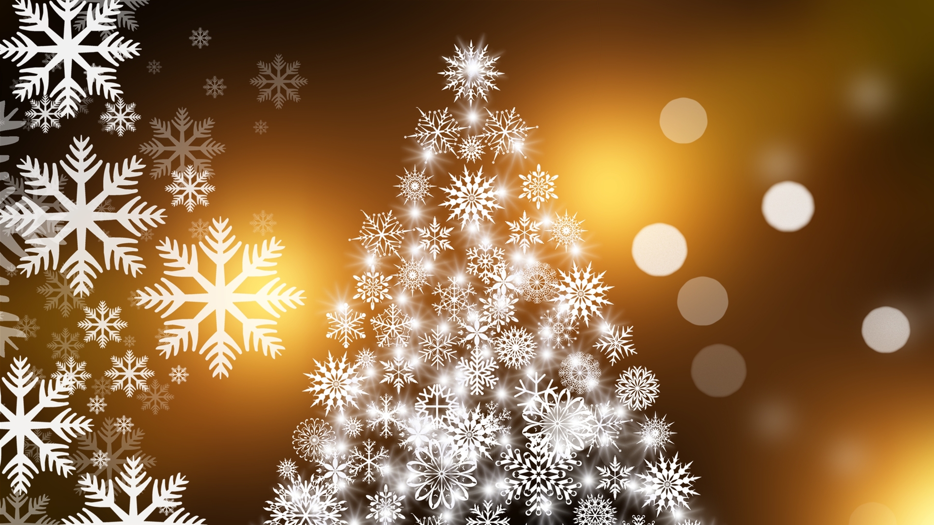 Christmas tree gold background