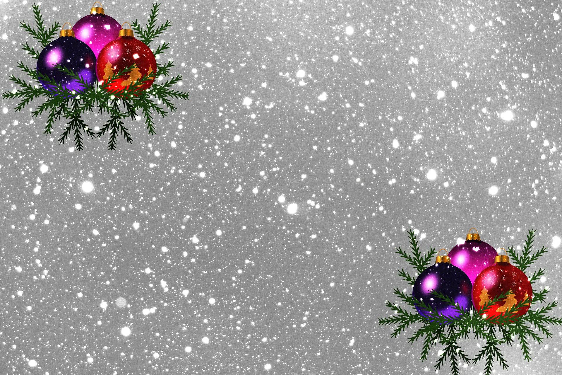 snowy ornaments