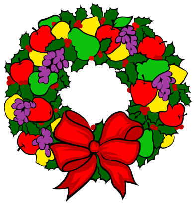 wreath colorful fruit