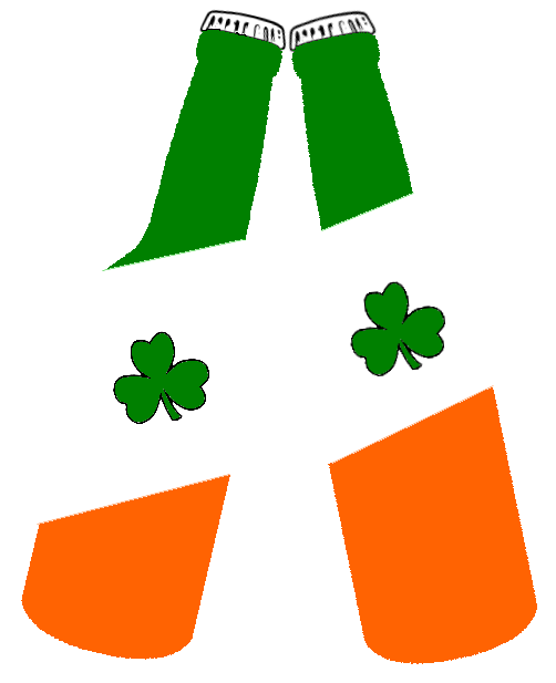 beer bottles irish flag