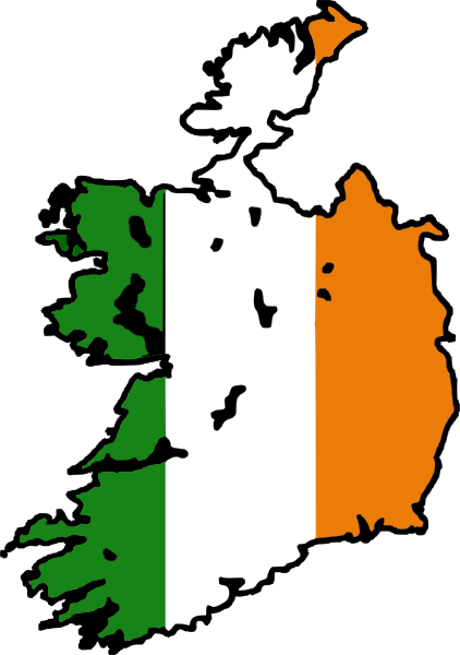 Ireland flag map