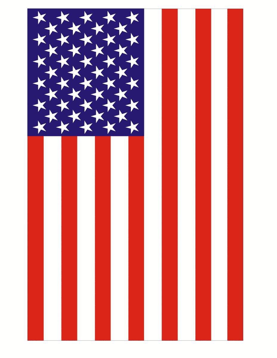 large vertical US flag