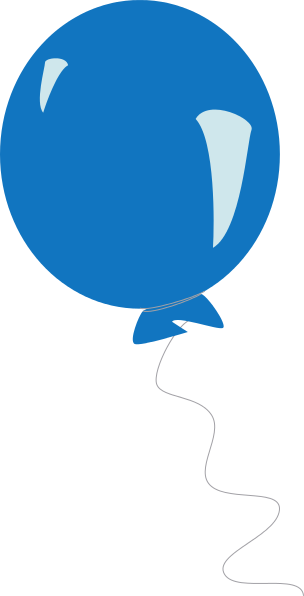 balloon round blue