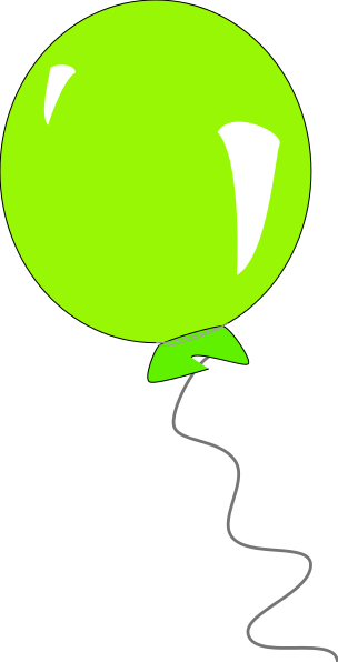 balloon round green bold