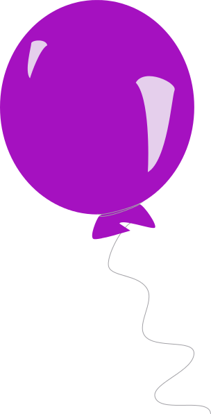 balloon round purple