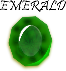 emerald birthstone labeled
