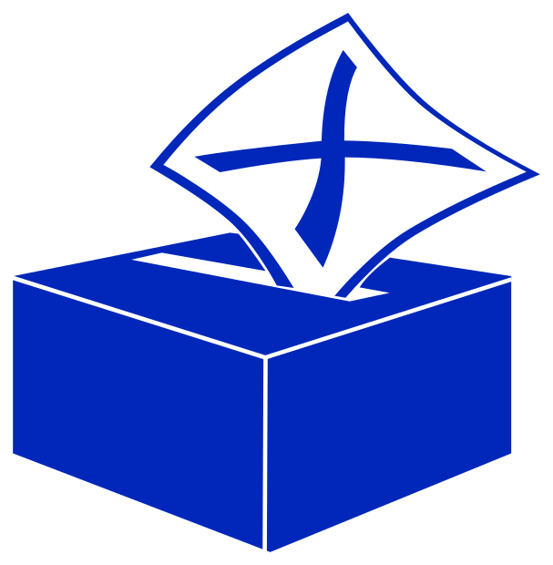Ballot Box icon blue