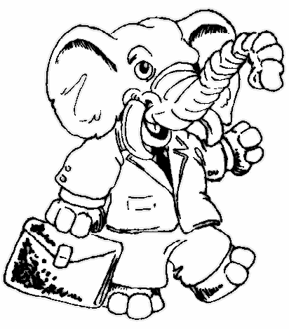 election day elephant BW