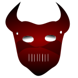 face mask horned demon