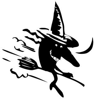 witch thing flying