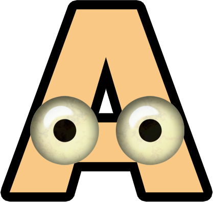 eyeball letter A