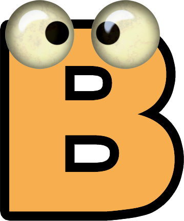 eyeball letter B