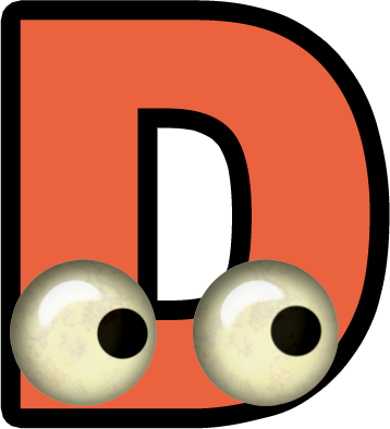 eyeball letter D