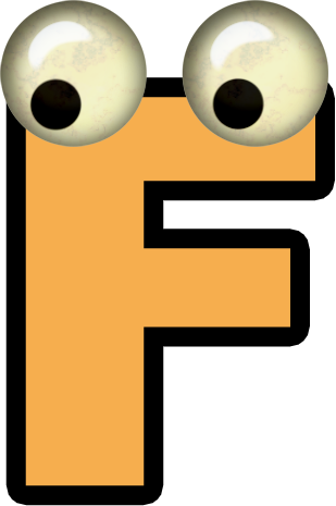 eyeball letter F