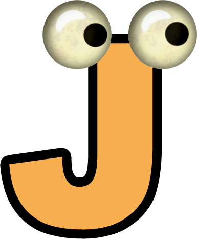 eyeball letter J