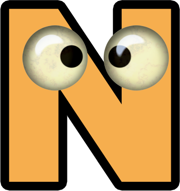 eyeball letter N