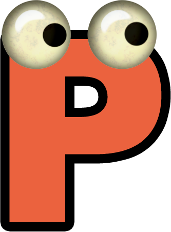 eyeball letter P